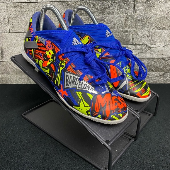 Adidas Nemeziz 19.3 TF The Journey Lionel Messi Soccer Signal Grn/Blk/Royal BL - Picture 2 of 9